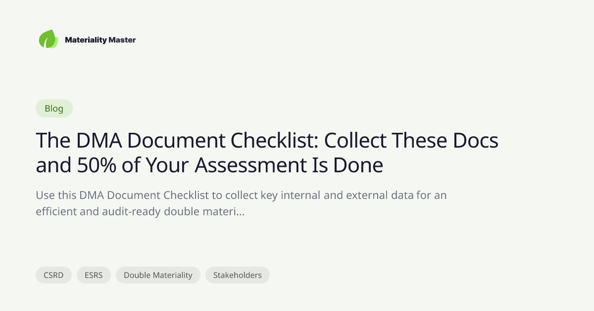 The DMA Document Checklist: Collect These Docs and 50% of Your ...